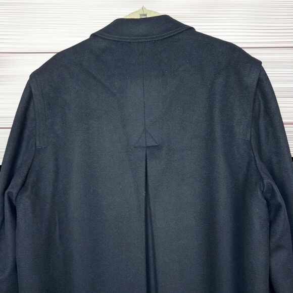 Steinbock Austria Black Hunting Loden Overcoat Wool Blend Long Lined Coat US 38 - Picture 10 of 15